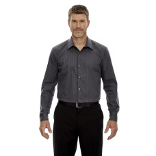 Men's Boardwalk Wrinkle-Free Two-Ply 80's Cotton Striped Tape Shirt