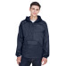 Adult Quarter-Zip Hooded Pullover Pack-Away Jacket