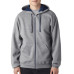 Adult 8 oz. NuBlend® Contrast Full-Zip Hood