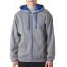 Adult 8 oz. NuBlend® Contrast Full-Zip Hood
