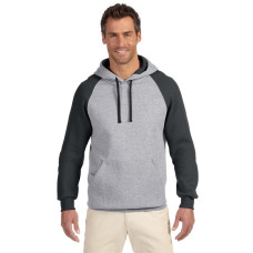 Adult 8 oz. NuBlend® Colorblock Raglan Pullover Hood