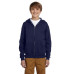 Youth 8 oz. NuBlend® Fleece Full-Zip Hood