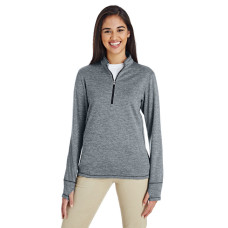 Ladies' 3-Stripes Heather Quarter-Zip