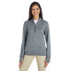 Ladies' 3-Stripes Heather Quarter-Zip