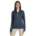 Ladies' 3-Stripes Heather Quarter-Zip