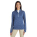 Ladies' 3-Stripes Heather Quarter-Zip