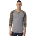 Men's Eco-Jersey™ 3/4-SleeveRaglan Henley