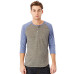 Men's Eco-Jersey™ 3/4-SleeveRaglan Henley