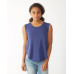 Ladies' Cap-Sleeve Satin Jersey Crew