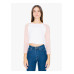 Ladies' Poly-Cotton 3/4-Sleeve Cropped T-Shirt