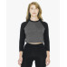 Ladies' Poly-Cotton 3/4-Sleeve Cropped T-Shirt
