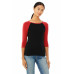 Ladies' Baby Rib 3/4-Sleeve Contrast Raglan T-Shirt