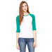 Ladies' Baby Rib 3/4-Sleeve Contrast Raglan T-Shirt