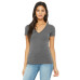 Ladies' Jersey Short-Sleeve Deep V-Neck T-Shirt