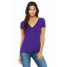 Ladies' Jersey Short-Sleeve Deep V-Neck T-Shirt