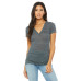Ladies' Jersey Short-Sleeve Deep V-Neck T-Shirt