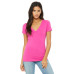 Ladies' Jersey Short-Sleeve Deep V-Neck T-Shirt