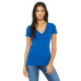 Ladies' Jersey Short-Sleeve Deep V-Neck T-Shirt