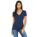 Ladies' Jersey Short-Sleeve Deep V-Neck T-Shirt