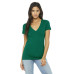 Ladies' Jersey Short-Sleeve Deep V-Neck T-Shirt