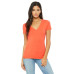 Ladies' Jersey Short-Sleeve Deep V-Neck T-Shirt