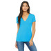 Ladies' Jersey Short-Sleeve Deep V-Neck T-Shirt