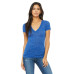 Ladies' Jersey Short-Sleeve Deep V-Neck T-Shirt