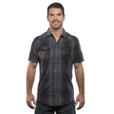 Men's Plaid Pattern Western Woven