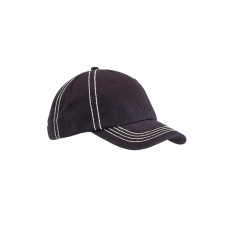 Contrast Thick Stitch Unstructured Cap