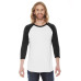 Unisex Poly-Cotton USA Made 3/4-Sleeve Raglan T-Shirt