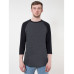 Unisex Poly-Cotton USA Made 3/4-Sleeve Raglan T-Shirt