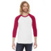 Unisex Poly-Cotton 3/4-Sleeve Raglan T-Shirt
