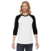 Unisex Poly-Cotton 3/4-Sleeve Raglan T-Shirt