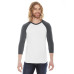 Unisex Poly-Cotton 3/4-Sleeve Raglan T-Shirt