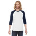 Unisex Poly-Cotton 3/4-Sleeve Raglan T-Shirt
