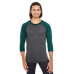Unisex Poly-Cotton 3/4-Sleeve Raglan T-Shirt