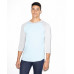 Unisex Poly-Cotton 3/4-Sleeve Raglan T-Shirt