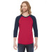 Unisex Poly-Cotton 3/4-Sleeve Raglan T-Shirt