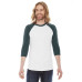 Unisex Poly-Cotton 3/4-Sleeve Raglan T-Shirt