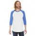 Unisex Poly-Cotton 3/4-Sleeve Raglan T-Shirt