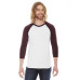 Unisex Poly-Cotton 3/4-Sleeve Raglan T-Shirt