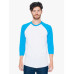 Unisex Poly-Cotton 3/4-Sleeve Raglan T-Shirt