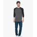 Unisex Poly-Cotton 3/4-Sleeve Raglan T-Shirt
