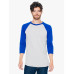 Unisex Poly-Cotton 3/4-Sleeve Raglan T-Shirt