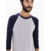 Unisex Poly-Cotton 3/4-Sleeve Raglan T-Shirt