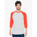 Unisex Poly-Cotton 3/4-Sleeve Raglan T-Shirt