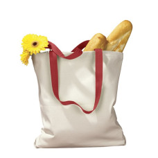 12 oz. Canvas Tote with Contrasting Handles