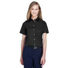 Ladies' Crown Woven Collection™ Solid Broadcloth Short-Sleeve Shirt