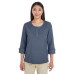 Ladies' Central Cotton Blend Mélange Knit Top