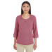 Ladies' Central Cotton Blend Mélange Knit Top